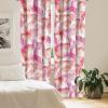 Ambesonne Hibiscus Curtains, Watercolor Silhouettes of Tropical Floral with Neutral Colors Boho Art, Window Treatments 2 Panel Set for Living Room Bedroom, Pair of – 28″ x 63″, Dark Coral Coral White(Hot Pink Dark Salmon)