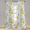 Ambesonne Hibiscus Curtains, Watercolor Silhouettes of Tropical Floral with Neutral Colors Boho Art, Window Treatments 2 Panel Set for Living Room Bedroom, Pair of – 28″ x 63″, Dark Coral Coral White(Mustard Peacock Green)