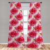 Ambesonne Hibiscus Curtains, Watercolor Silhouettes of Tropical Floral with Neutral Colors Boho Art, Window Treatments 2 Panel Set for Living Room Bedroom, Pair of – 28″ x 63″, Dark Coral Coral White(Dark Coral and Pale Pink)
