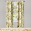Ambesonne Poppy Curtains, Vintage Composition of Neutral Flowers Greenish Peduncles Romantic Vibes Art, Window Treatments 2 Panel Set for Living Room Bedroom, Pair of – 28″ x 63″, Blush Yellow Green(Fern Green Pale Orange)