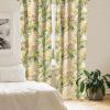 Ambesonne Poppy Curtains, Vintage Composition of Neutral Flowers Greenish Peduncles Romantic Vibes Art, Window Treatments 2 Panel Set for Living Room Bedroom, Pair of – 28″ x 63″, Blush Yellow Green(Fern Green Pale Orange)