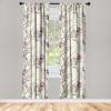 Ambesonne Poppy Curtains, Vintage Composition of Neutral Flowers Greenish Peduncles Romantic Vibes Art, Window Treatments 2 Panel Set for Living Room Bedroom, Pair of – 28″ x 63″, Blush Yellow Green(Eggshell Dried Rose)