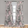 Ambesonne Poppy Curtains, Vintage Composition of Neutral Flowers Greenish Peduncles Romantic Vibes Art, Window Treatments 2 Panel Set for Living Room Bedroom, Pair of – 28″ x 63″, Blush Yellow Green(Soft Pink Blue Grey)