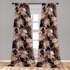 Ambesonne Poppy Curtains, Vintage Composition of Neutral Flowers Greenish Peduncles Romantic Vibes Art, Window Treatments 2 Panel Set for Living Room Bedroom, Pair of – 28″ x 63″, Blush Yellow Green(Coral Blush Paprika)