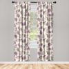 Ambesonne Poppy Curtains, Vintage Composition of Neutral Flowers Greenish Peduncles Romantic Vibes Art, Window Treatments 2 Panel Set for Living Room Bedroom, Pair of – 28″ x 63″, Blush Yellow Green(Eggshell Pale Purple)
