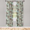 Ambesonne Poppy Curtains, Vintage Composition of Neutral Flowers Greenish Peduncles Romantic Vibes Art, Window Treatments 2 Panel Set for Living Room Bedroom, Pair of – 28″ x 63″, Blush Yellow Green(Almond Green Dark Khaki)