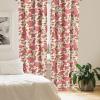 Ambesonne Poppy Curtains, Vintage Composition of Neutral Flowers Greenish Peduncles Romantic Vibes Art, Window Treatments 2 Panel Set for Living Room Bedroom, Pair of – 28″ x 63″, Blush Yellow Green(Pale Ruby Fern Green)
