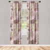 Ambesonne Poppy Curtains, Vintage Composition of Neutral Flowers Greenish Peduncles Romantic Vibes Art, Window Treatments 2 Panel Set for Living Room Bedroom, Pair of – 28″ x 63″, Blush Yellow Green(Blush Yellow Green)