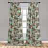 Ambesonne Poppy Curtains, Vintage Composition of Neutral Flowers Greenish Peduncles Romantic Vibes Art, Window Treatments 2 Panel Set for Living Room Bedroom, Pair of – 28″ x 63″, Blush Yellow Green(Almond Green Dark Khaki)