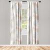 Ambesonne Poppy Curtains, Vintage Composition of Neutral Flowers Greenish Peduncles Romantic Vibes Art, Window Treatments 2 Panel Set for Living Room Bedroom, Pair of – 28″ x 63″, Blush Yellow Green(Pale Mustard Grey)
