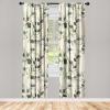 Ambesonne Poppy Curtains, Vintage Composition of Neutral Flowers Greenish Peduncles Romantic Vibes Art, Window Treatments 2 Panel Set for Living Room Bedroom, Pair of – 28″ x 63″, Blush Yellow Green(Slate Brown Taupe and Umber)