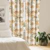 Ambesonne Poppy Curtains, Vintage Composition of Neutral Flowers Greenish Peduncles Romantic Vibes Art, Window Treatments 2 Panel Set for Living Room Bedroom, Pair of – 28″ x 63″, Blush Yellow Green(Reseda Green Dark Peach)