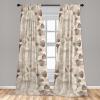 Ambesonne Poppy Curtains, Vintage Composition of Neutral Flowers Greenish Peduncles Romantic Vibes Art, Window Treatments 2 Panel Set for Living Room Bedroom, Pair of – 28″ x 63″, Blush Yellow Green(Taupe Warm Taupe)