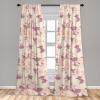 Ambesonne Poppy Curtains, Vintage Composition of Neutral Flowers Greenish Peduncles Romantic Vibes Art, Window Treatments 2 Panel Set for Living Room Bedroom, Pair of – 28″ x 63″, Blush Yellow Green(Cream Dried Rose Blush)