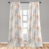 Ambesonne Poppy Curtains, Vintage Composition of Neutral Flowers Greenish Peduncles Romantic Vibes Art, Window Treatments 2 Panel Set for Living Room Bedroom, Pair of – 28″ x 63″, Blush Yellow Green(Pale Mustard Grey)