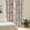 Ambesonne Poppy Curtains, Vintage Composition of Neutral Flowers Greenish Peduncles Romantic Vibes Art, Window Treatments 2 Panel Set for Living Room Bedroom, Pair of – 28″ x 63″, Blush Yellow Green(Dark Coral Lavender Cream)