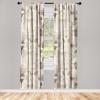 Ambesonne Poppy Curtains, Vintage Composition of Neutral Flowers Greenish Peduncles Romantic Vibes Art, Window Treatments 2 Panel Set for Living Room Bedroom, Pair of – 28″ x 63″, Blush Yellow Green(Taupe Warm Taupe)