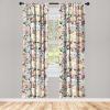 Ambesonne Poppy Curtains, Vintage Composition of Neutral Flowers Greenish Peduncles Romantic Vibes Art, Window Treatments 2 Panel Set for Living Room Bedroom, Pair of – 28″ x 63″, Blush Yellow Green(Petrol Blue Pale Yellow)
