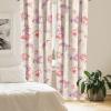 Ambesonne Poppy Curtains, Vintage Composition of Neutral Flowers Greenish Peduncles Romantic Vibes Art, Window Treatments 2 Panel Set for Living Room Bedroom, Pair of – 28″ x 63″, Blush Yellow Green(Pale Fuchsia and Dark Coral)