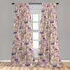 Ambesonne Poppy Curtains, Vintage Composition of Neutral Flowers Greenish Peduncles Romantic Vibes Art, Window Treatments 2 Panel Set for Living Room Bedroom, Pair of – 28″ x 63″, Blush Yellow Green(Dark Lavender Cream Lilac)