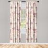 Ambesonne Poppy Curtains, Vintage Composition of Neutral Flowers Greenish Peduncles Romantic Vibes Art, Window Treatments 2 Panel Set for Living Room Bedroom, Pair of – 28″ x 63″, Blush Yellow Green(Cream Dried Rose Blush)