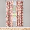 Ambesonne Poppy Curtains, Vintage Composition of Neutral Flowers Greenish Peduncles Romantic Vibes Art, Window Treatments 2 Panel Set for Living Room Bedroom, Pair of – 28″ x 63″, Blush Yellow Green(Pale Ruby Fern Green)