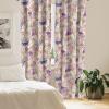 Ambesonne Poppy Curtains, Vintage Composition of Neutral Flowers Greenish Peduncles Romantic Vibes Art, Window Treatments 2 Panel Set for Living Room Bedroom, Pair of – 28″ x 63″, Blush Yellow Green(Dark Lavender Cream Lilac)