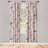 Ambesonne Poppy Curtains, Vintage Composition of Neutral Flowers Greenish Peduncles Romantic Vibes Art, Window Treatments 2 Panel Set for Living Room Bedroom, Pair of – 28″ x 63″, Blush Yellow Green(Dark Lavender Cream Lilac)