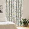 Ambesonne Poppy Curtains, Vintage Composition of Neutral Flowers Greenish Peduncles Romantic Vibes Art, Window Treatments 2 Panel Set for Living Room Bedroom, Pair of – 28″ x 63″, Blush Yellow Green(Dark Petrol Blue and Sepia)