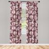 Ambesonne Retro Curtains, Sketch Style Continuous Neutral Colors Floral Motifs Lines Dreamy Artwork, Window Treatments 2 Panel Set for Living Room Bedroom, Pair of – 28″ x 63″, Soft Pink Pale Purple(Dark Mauve and Soft Pink)