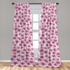 Ambesonne Retro Curtains, Sketch Style Continuous Neutral Colors Floral Motifs Lines Dreamy Artwork, Window Treatments 2 Panel Set for Living Room Bedroom, Pair of – 28″ x 63″, Soft Pink Pale Purple(Pale Purple and White)