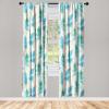 Ambesonne Retro Curtains, Sketch Style Continuous Neutral Colors Floral Motifs Lines Dreamy Artwork, Window Treatments 2 Panel Set for Living Room Bedroom, Pair of – 28″ x 63″, Soft Pink Pale Purple(Pale Sky Blue Sea Green)