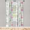 Ambesonne Retro Curtains, Sketch Style Continuous Neutral Colors Floral Motifs Lines Dreamy Artwork, Window Treatments 2 Panel Set for Living Room Bedroom, Pair of – 28″ x 63″, Soft Pink Pale Purple(Dried Rose and Pale Green)