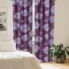 Ambesonne Retro Curtains, Sketch Style Continuous Neutral Colors Floral Motifs Lines Dreamy Artwork, Window Treatments 2 Panel Set for Living Room Bedroom, Pair of – 28″ x 63″, Soft Pink Pale Purple(Dark Magenta Purple)