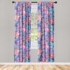 Ambesonne Retro Curtains, Sketch Style Continuous Neutral Colors Floral Motifs Lines Dreamy Artwork, Window Treatments 2 Panel Set for Living Room Bedroom, Pair of – 28″ x 63″, Soft Pink Pale Purple(Pale Sky Blue and Soft Pink)