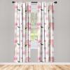 Ambesonne Retro Curtains, Sketch Style Continuous Neutral Colors Floral Motifs Lines Dreamy Artwork, Window Treatments 2 Panel Set for Living Room Bedroom, Pair of – 28″ x 63″, Soft Pink Pale Purple(Fern Green Soft Pink)