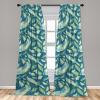 Ambesonne Retro Curtains, Sketch Style Continuous Neutral Colors Floral Motifs Lines Dreamy Artwork, Window Treatments 2 Panel Set for Living Room Bedroom, Pair of – 28″ x 63″, Soft Pink Pale Purple(Pistachio Green and Dark Teal)