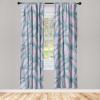 Ambesonne Retro Curtains, Sketch Style Continuous Neutral Colors Floral Motifs Lines Dreamy Artwork, Window Treatments 2 Panel Set for Living Room Bedroom, Pair of – 28″ x 63″, Soft Pink Pale Purple(Cadet Blue and Soft Pink)