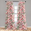 Ambesonne Retro Curtains, Sketch Style Continuous Neutral Colors Floral Motifs Lines Dreamy Artwork, Window Treatments 2 Panel Set for Living Room Bedroom, Pair of – 28″ x 63″, Soft Pink Pale Purple(Pale Salmon Mint Green)
