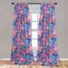Ambesonne Retro Curtains, Sketch Style Continuous Neutral Colors Floral Motifs Lines Dreamy Artwork, Window Treatments 2 Panel Set for Living Room Bedroom, Pair of – 28″ x 63″, Soft Pink Pale Purple(Pale Sky Blue and Soft Pink)