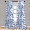 Ambesonne Retro Curtains, Sketch Style Continuous Neutral Colors Floral Motifs Lines Dreamy Artwork, Window Treatments 2 Panel Set for Living Room Bedroom, Pair of – 28″ x 63″, Soft Pink Pale Purple(Pale Sky Blue Violet)