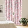 Ambesonne Retro Curtains, Sketch Style Continuous Neutral Colors Floral Motifs Lines Dreamy Artwork, Window Treatments 2 Panel Set for Living Room Bedroom, Pair of – 28″ x 63″, Soft Pink Pale Purple(Soft Pink Pale Blue)