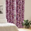Ambesonne Retro Curtains, Sketch Style Continuous Neutral Colors Floral Motifs Lines Dreamy Artwork, Window Treatments 2 Panel Set for Living Room Bedroom, Pair of – 28″ x 63″, Soft Pink Pale Purple(Dark Magenta Pale Ruby)