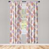 Ambesonne Retro Curtains, Sketch Style Continuous Neutral Colors Floral Motifs Lines Dreamy Artwork, Window Treatments 2 Panel Set for Living Room Bedroom, Pair of – 28″ x 63″, Soft Pink Pale Purple(Pastel Purple Dark Peach)