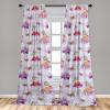 Ambesonne Retro Curtains, Sketch Style Continuous Neutral Colors Floral Motifs Lines Dreamy Artwork, Window Treatments 2 Panel Set for Living Room Bedroom, Pair of – 28″ x 63″, Soft Pink Pale Purple(Sand Brown Sea Green)