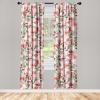 Ambesonne Retro Curtains, Sketch Style Continuous Neutral Colors Floral Motifs Lines Dreamy Artwork, Window Treatments 2 Panel Set for Living Room Bedroom, Pair of – 28″ x 63″, Soft Pink Pale Purple(Pale Salmon Mint Green)