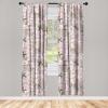 Ambesonne Retro Curtains, Sketch Style Continuous Neutral Colors Floral Motifs Lines Dreamy Artwork, Window Treatments 2 Panel Set for Living Room Bedroom, Pair of – 28″ x 63″, Soft Pink Pale Purple(Dried Rose and Dark Sepia)