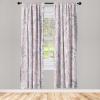 Ambesonne Retro Curtains, Sketch Style Continuous Neutral Colors Floral Motifs Lines Dreamy Artwork, Window Treatments 2 Panel Set for Living Room Bedroom, Pair of – 28″ x 63″, Soft Pink Pale Purple(Dark Coral Pastel Pink)