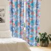 Ambesonne Retro Curtains, Sketch Style Continuous Neutral Colors Floral Motifs Lines Dreamy Artwork, Window Treatments 2 Panel Set for Living Room Bedroom, Pair of – 28″ x 63″, Soft Pink Pale Purple(Pale Sky Blue Blush)