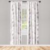 Ambesonne Retro Curtains, Sketch Style Continuous Neutral Colors Floral Motifs Lines Dreamy Artwork, Window Treatments 2 Panel Set for Living Room Bedroom, Pair of – 28″ x 63″, Soft Pink Pale Purple(Pale Rose Navy Blue)